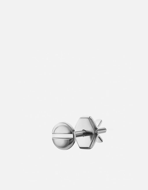 Miansai Earrings Nuts and Bolts Stud Earring, Sterling Silver Polished Silver / Single