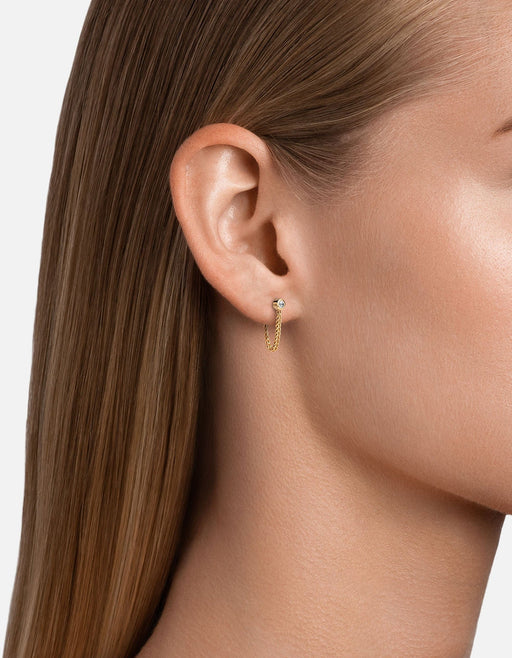 Miansai Earrings Ivy Topaz Chain Earrings, Gold Vermeil Polished Gold / Pair