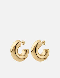 Miansai Earrings Elani Hoop Earrings, Gold Vermeil Polished Gold / Pair