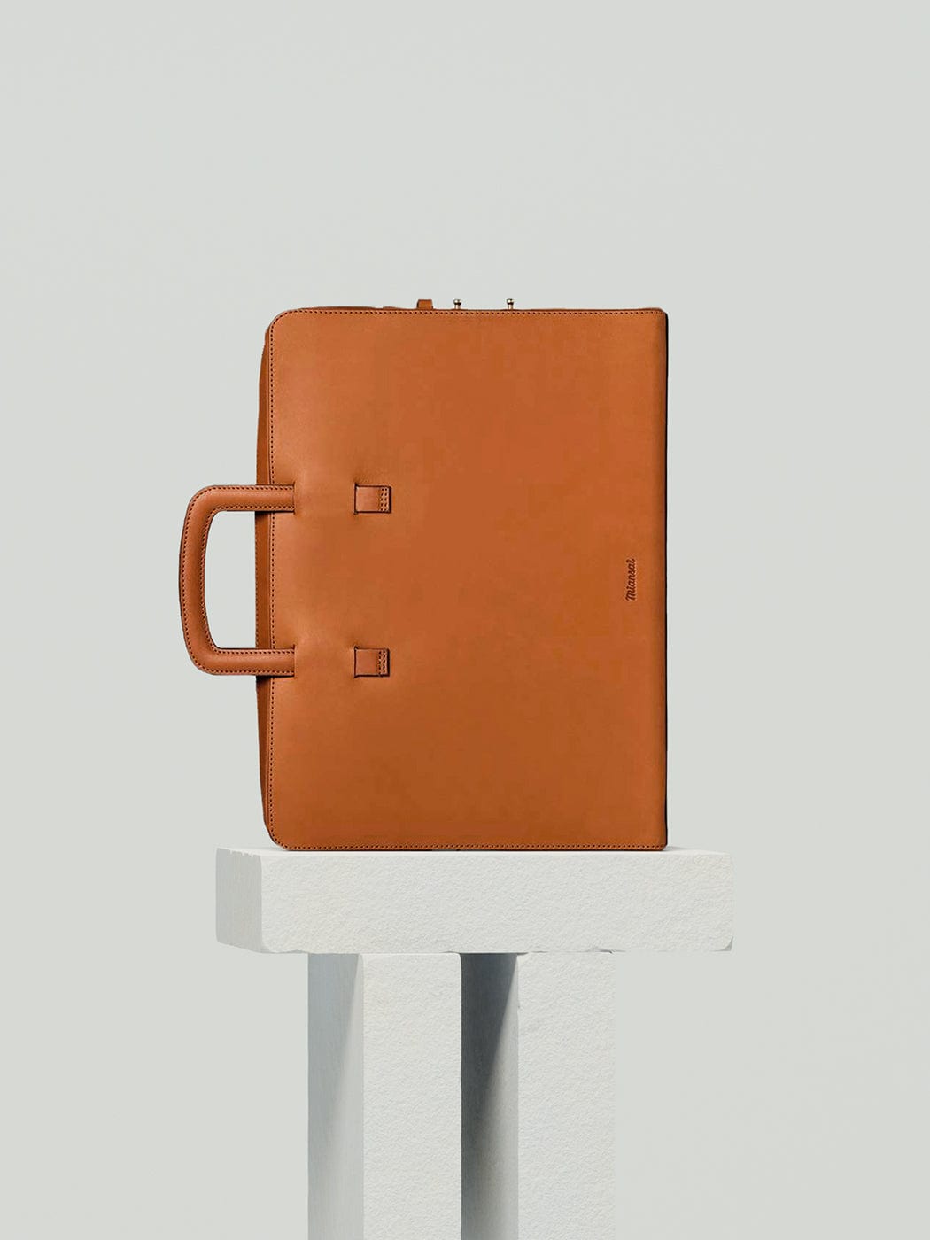 Slim leather briefcase
