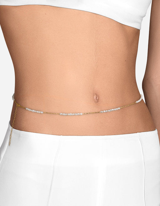 Miansai Waist Chains Daija Waist Chain, Gold Vermeil/Pearls Polished Gold / 28-32 in.