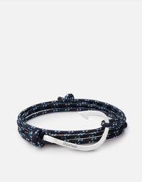 Miansai Hooks/Anchors Hook Rope, Silver Indigo / Stainless Silver / Monogram: No