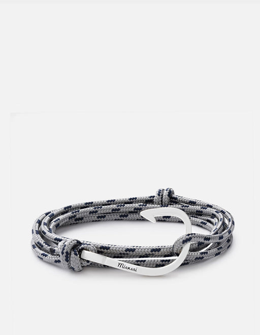 Miansai Hooks/Anchors Hook Rope, Silver Steel / Stainless Silver / Monogram: No