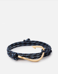 Miansai Hooks/Anchors Hook Rope, Gold Indigo / Gold Plated / Monogram: No