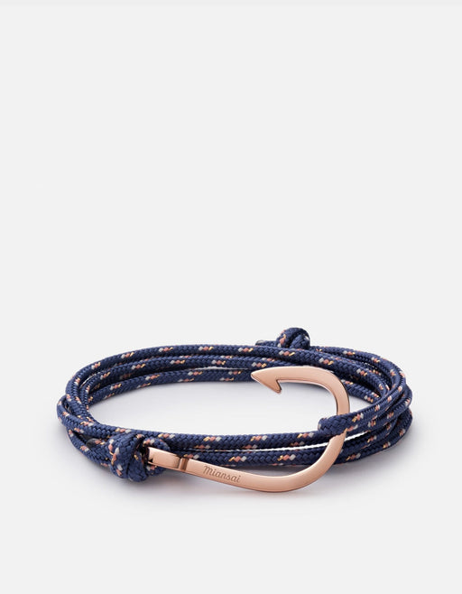 Miansai Hooks/Anchors Hook Rope, Rose Slate Blue/Rose / Rose Plated