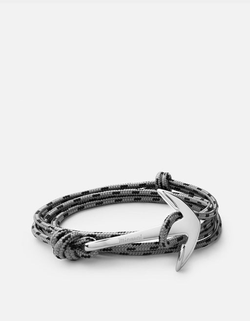 Miansai Hooks/Anchors Anchor Rope, Silver Concrete / Stainless Steel / Monogram: No