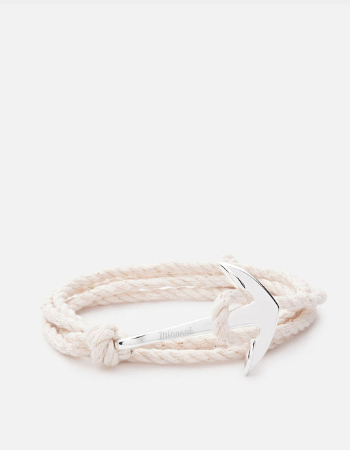 Miansai Hooks/Anchors Anchor Rope, Silver Natural / Stainless Steel / Monogram: No