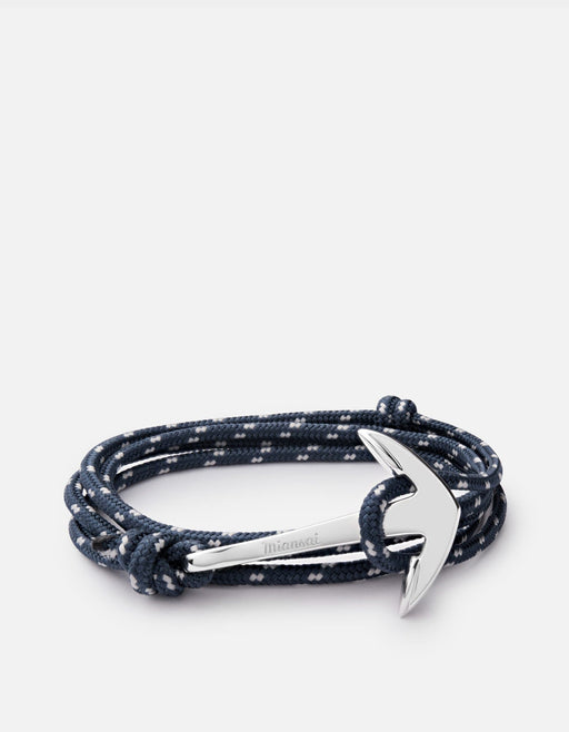 Miansai Hooks/Anchors Anchor Rope, Silver Slate / Stainless Steel / Monogram: No