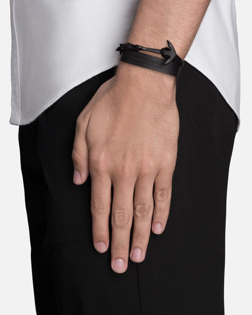 Miansai Hooks/Anchors Anchor Leather, Noir