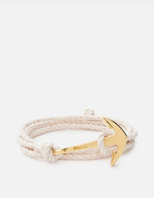 Miansai Hooks/Anchors Anchor Rope, Matte Gold Natural