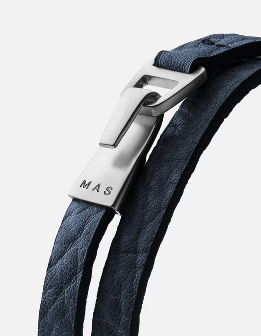 Miansai Bracelets Moore Wrap, Sterling Silver Dusk / M / Monogram: Yes