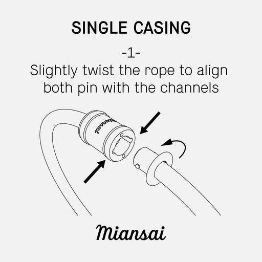 Miansai Bracelets Mini Single Leather Casing, Rose Black / S