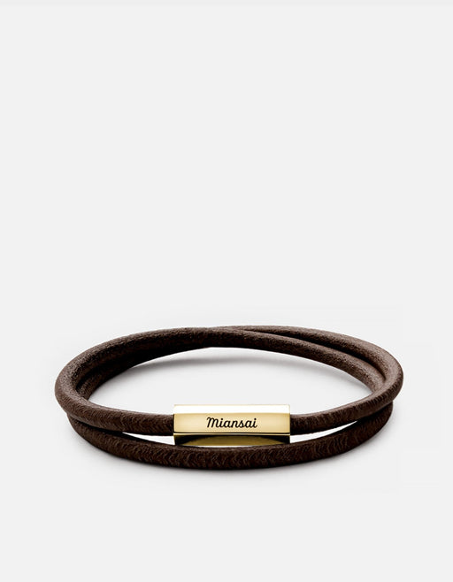 Miansai Bracelets Bare Wrap, Gold Cafecito / S