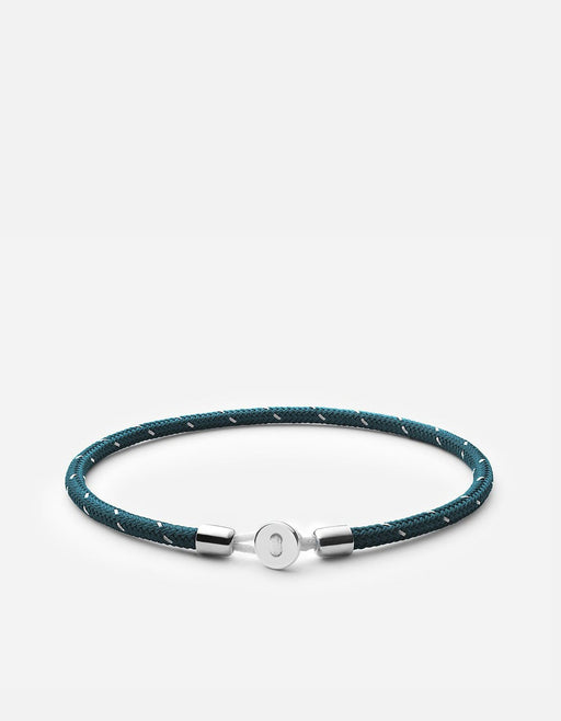 Miansai Bracelets Nexus Rope Bracelet, Sterling Silver Teal/White / M