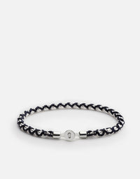 Miansai Bracelets Nexus Chain Bracelet, Sterling Silver Navy/White / M