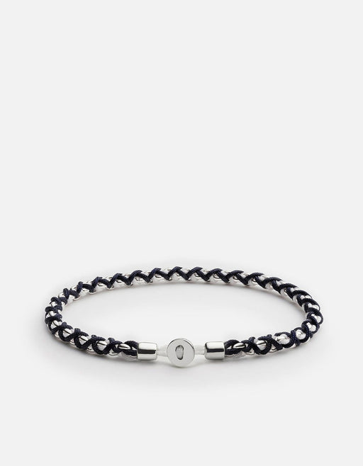 Miansai Bracelets Nexus Chain Bracelet, Sterling Silver Navy/White / M