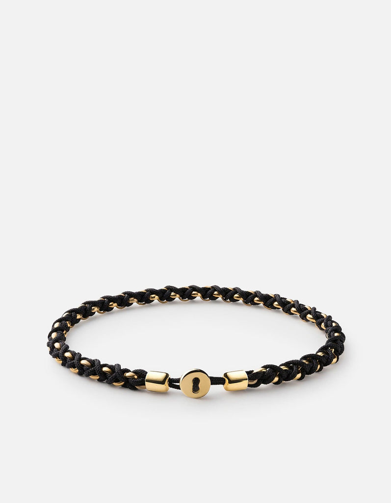 Miansai Bracelets Nexus Chain Bracelet, Gold Vermeil Solid Black / S