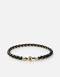 Miansai Bracelets Nexus Chain Bracelet, Gold Vermeil Solid Black / S