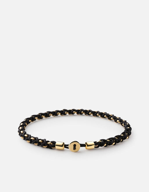 Miansai Bracelets Nexus Chain Bracelet, Gold Vermeil Solid Black / S