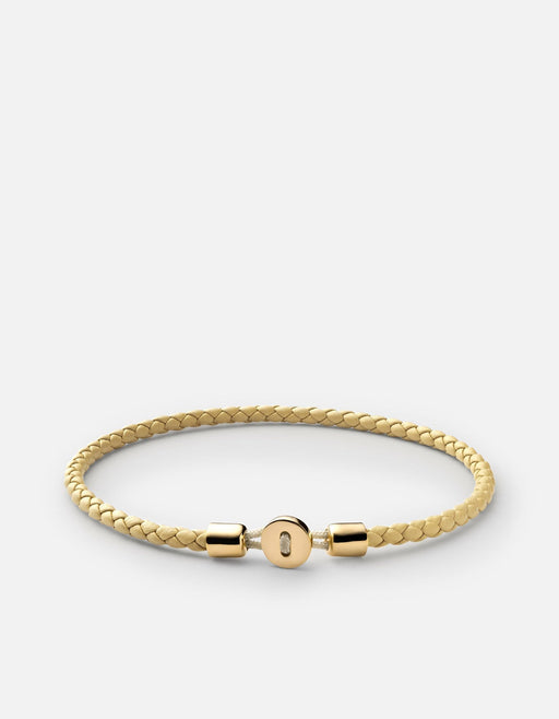 Miansai Bracelets Nexus Leather Bracelet, Gold Vermeil Sunny / S
