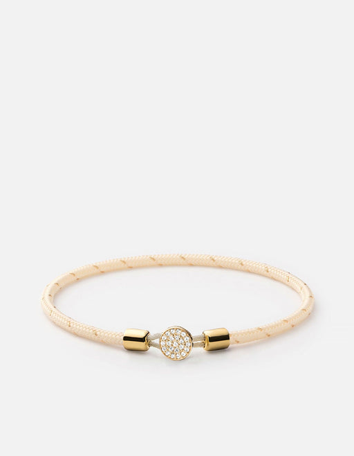 Miansai Bracelets Nexus Rope Bracelet, Gold Pavé Natural/Gold/Gold Vermeil/Sapphire / S