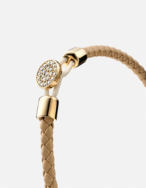 Miansai Bracelets Nexus Leather Bracelet, Gold Vermeil/Sapphire