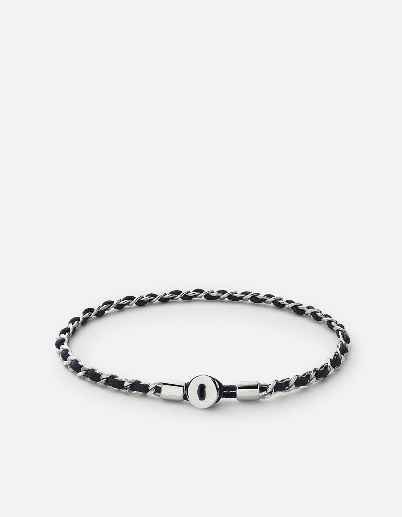 Miansai Bracelets Nexus Link Bracelet, Sterling Silver Navy Blue / S