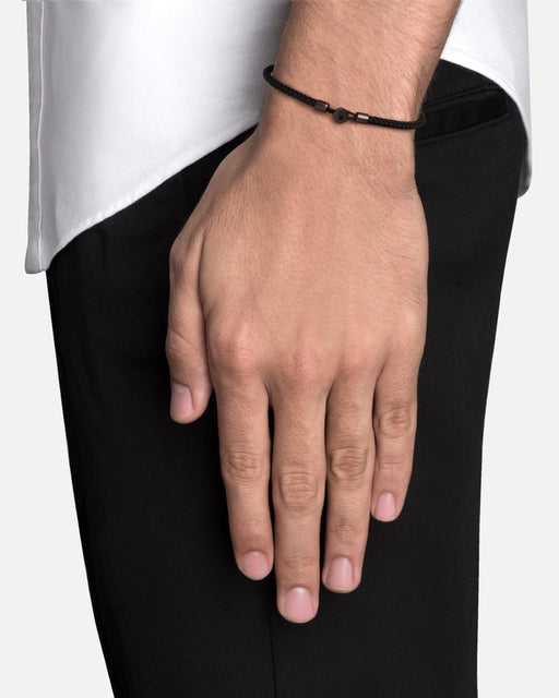 Miansai Bracelets Nexus Rope Bracelet, Matte Black Rhodium