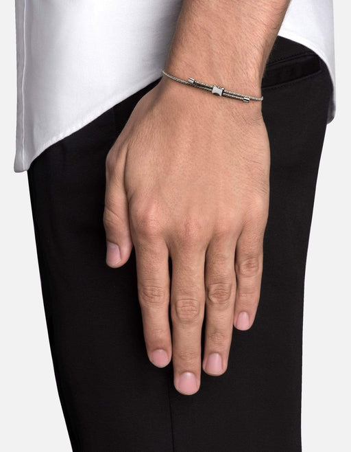 Miansai Bracelets Orson Pull Bungee Rope Bracelet, Sterling Silver