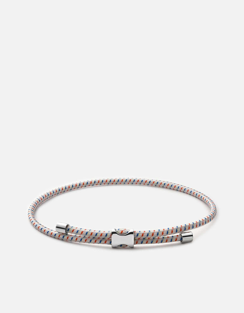 Miansai Bracelets Orson Pull Bungee Rope Bracelet, Sterling Silver Off White / O/S