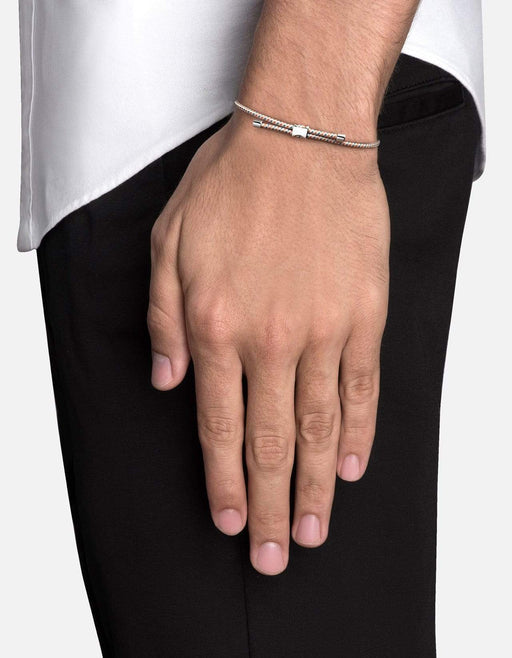 Miansai Bracelets Orson Pull Bungee Rope Bracelet, Sterling Silver