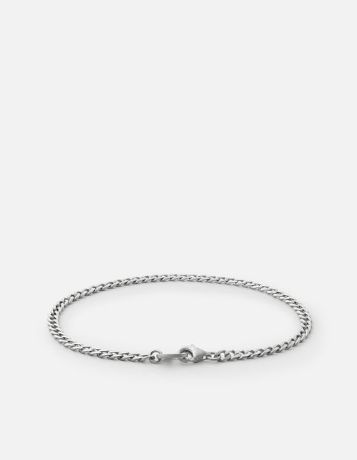 Miansai Bracelets Annex Cuban Chain Bracelet II, Matte Sterling Silver