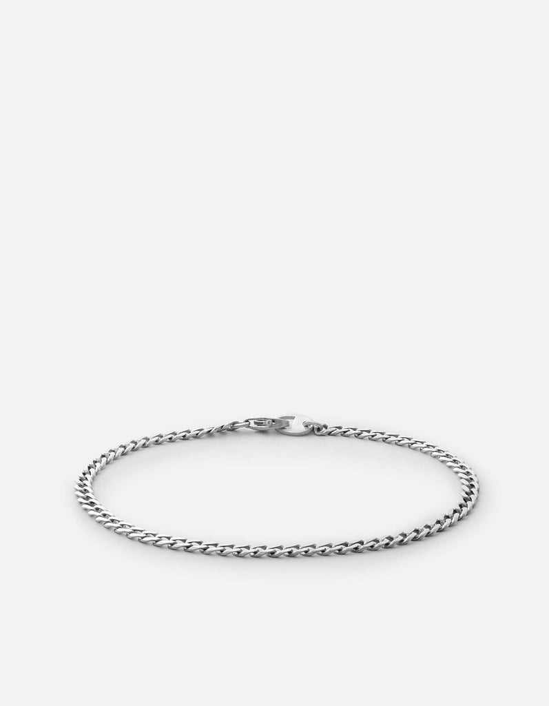 Miansai Bracelets Annex Cuban Chain Bracelet II, Matte Sterling Silver Matte Silver / M