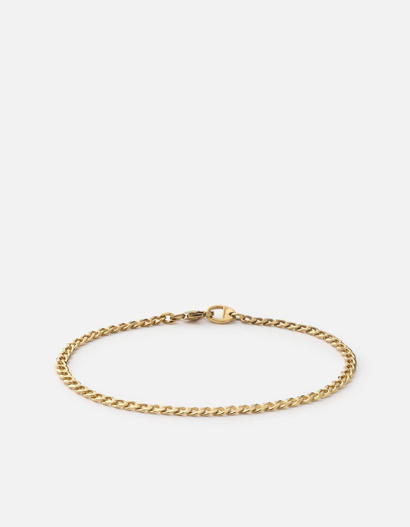 Miansai Bracelets Mini Annex Cuban Chain Bracelet II, 14k Gold Polished Gold / Mini