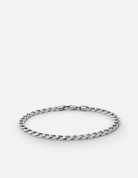 Miansai Bracelets 4mm Cuban Chain Bracelet, Sterling Silver