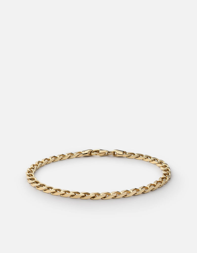 Miansai Bracelets 4mm Cuban Chain Bracelet, Gold Vermeil