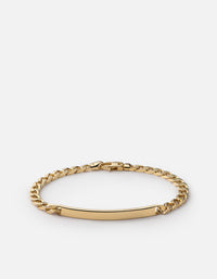 Miansai Bracelets 4mm ID Chain Bracelet, Gold Vermeil Polished Gold / M / Monogram: No