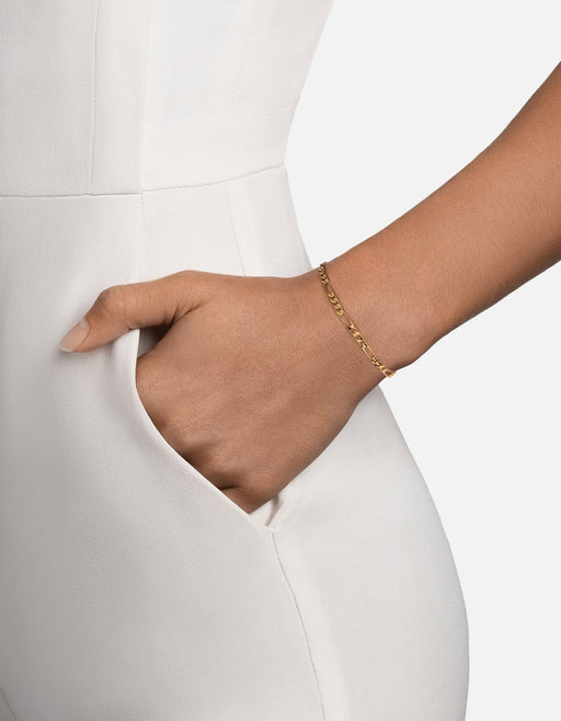 Miansai Bracelets 3mm Figaro Chain Bracelet, Gold Vermeil