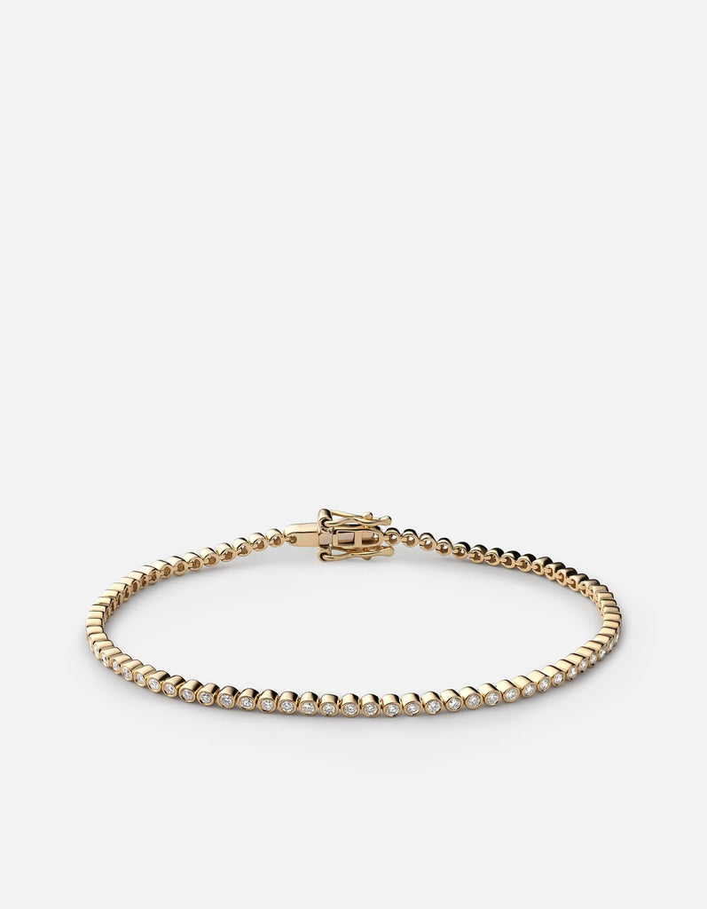 Miansai Bracelets Century Round Bracelet, 14k Gold Pavé Polished Yellow Gold/Pave / S