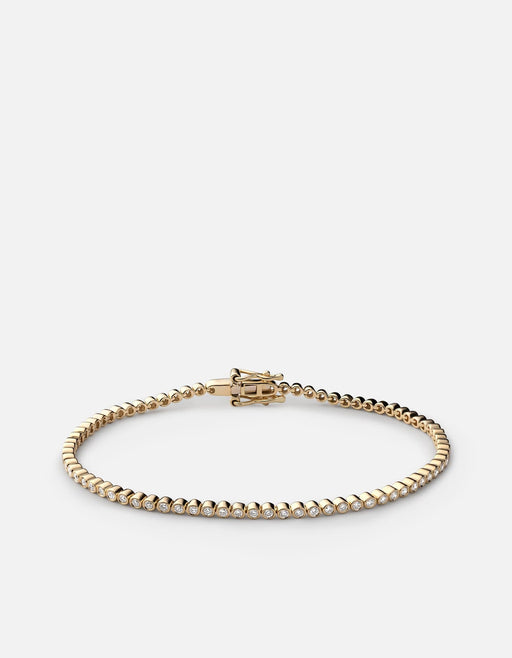 Miansai Bracelets Century Round Bracelet, 14k Gold Pavé Polished Yellow Gold/Pave / S