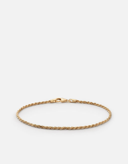 Miansai Bracelets 1.8mm Rope Chain Bracelet, Gold Vermeil Polished Gold / S