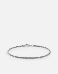 Miansai Bracelets 1.8mm Rope Chain Bracelet, Sterling Silver Polished Silver / M