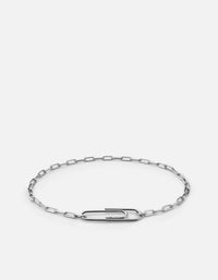 Miansai Bracelets Volt Link Paper Clip Bracelet, Sterling Silver Polished Silver / M