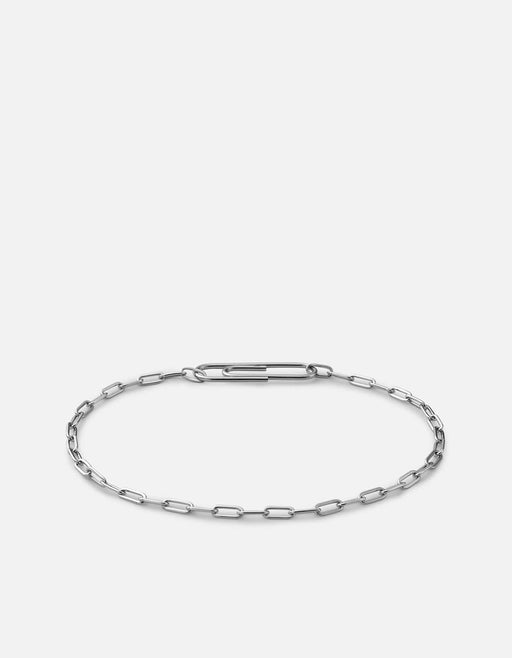 Miansai Bracelets Volt Link Paper Clip Bracelet, Sterling Silver