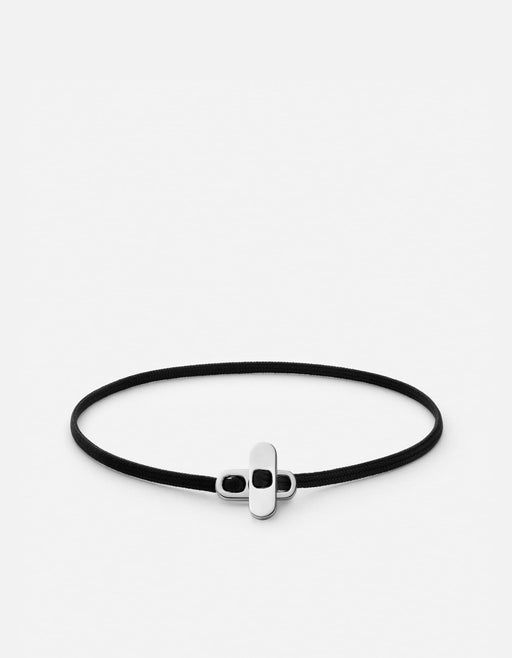 Miansai Bracelets Metric 2.5mm Rope Bracelet, Sterling Silver Black / M / Monogram: No