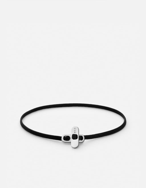 Miansai Bracelets Metric 2.5mm Rope Bracelet, Sterling Silver Black / M / Monogram: Yes
