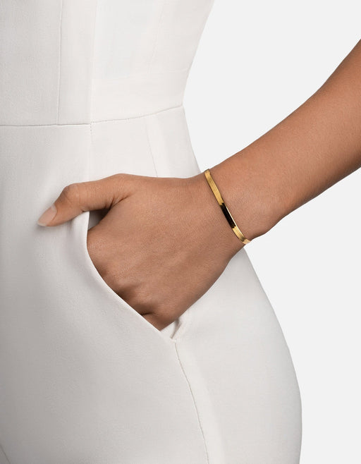 Miansai Bracelets Herringbone Bracelet, Gold Vermeil Polished Gold / S