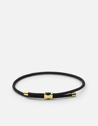 Miansai Bracelets Orson Pull Bungee Rope Bracelet, Gold Vermeil Black / O/S
