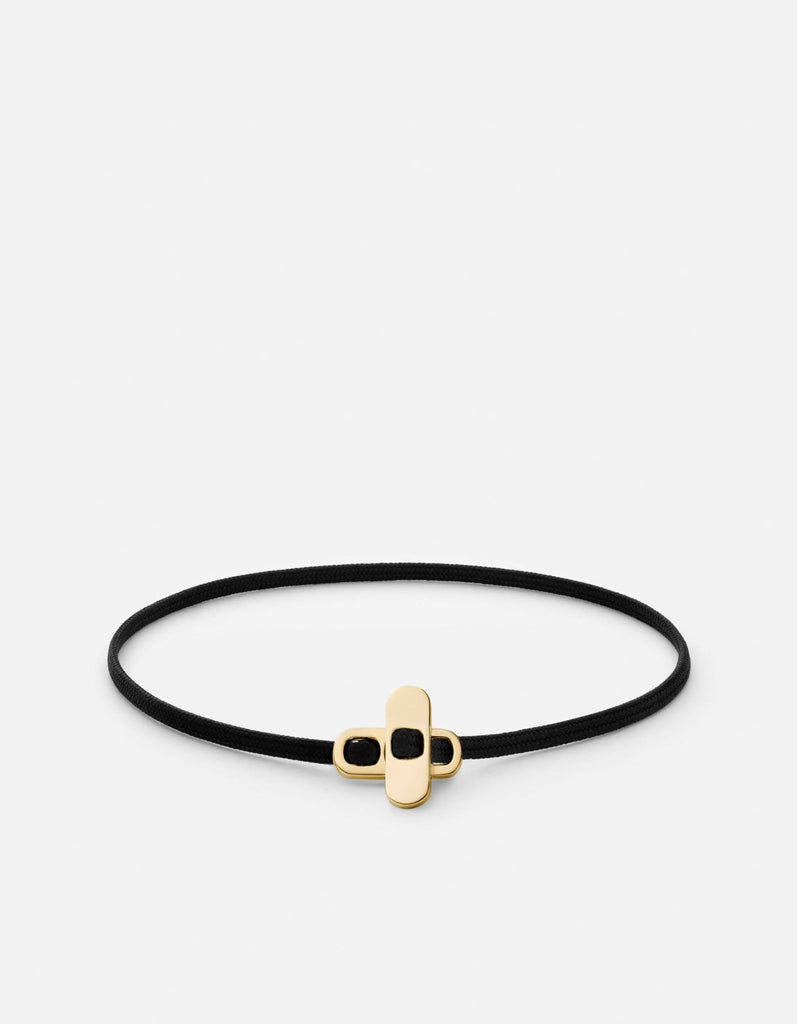 Miansai Bracelets Metric 2.5mm Rope Bracelet, Gold Vermeil Black / S / Monogram: No