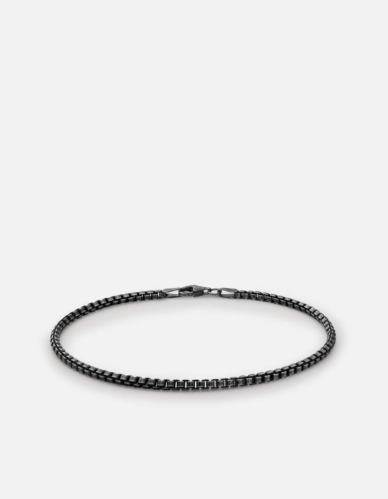 Miansai Bracelets 2mm Venetian Chain Bracelet II, Sterling Silver Brushed / S